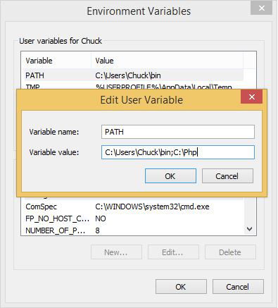 Adding PHP to Windows Path