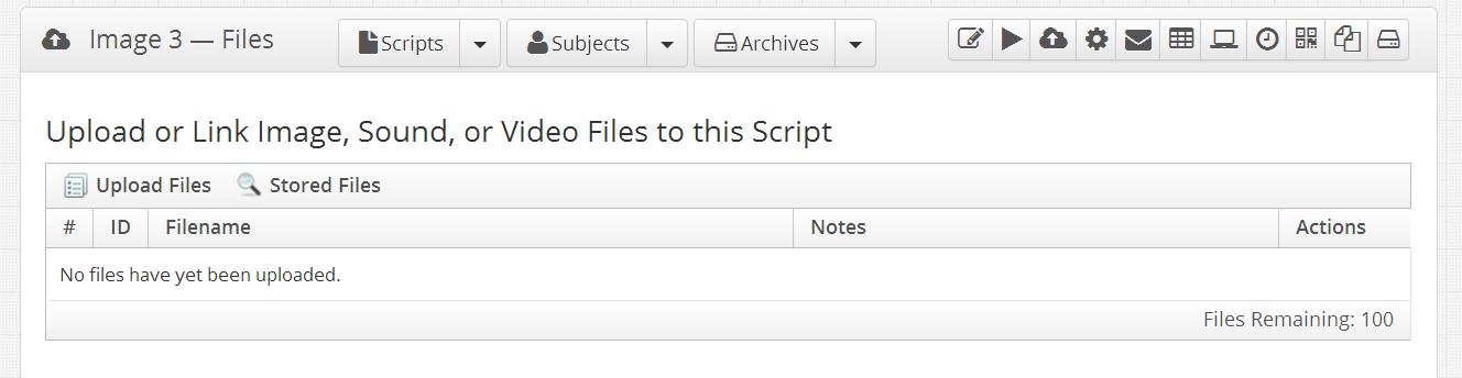 Section where you can upload and manage your files