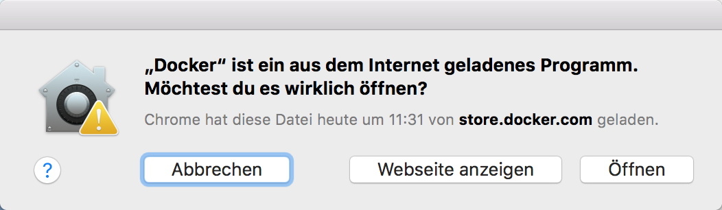 Docker macOS - Freigabe