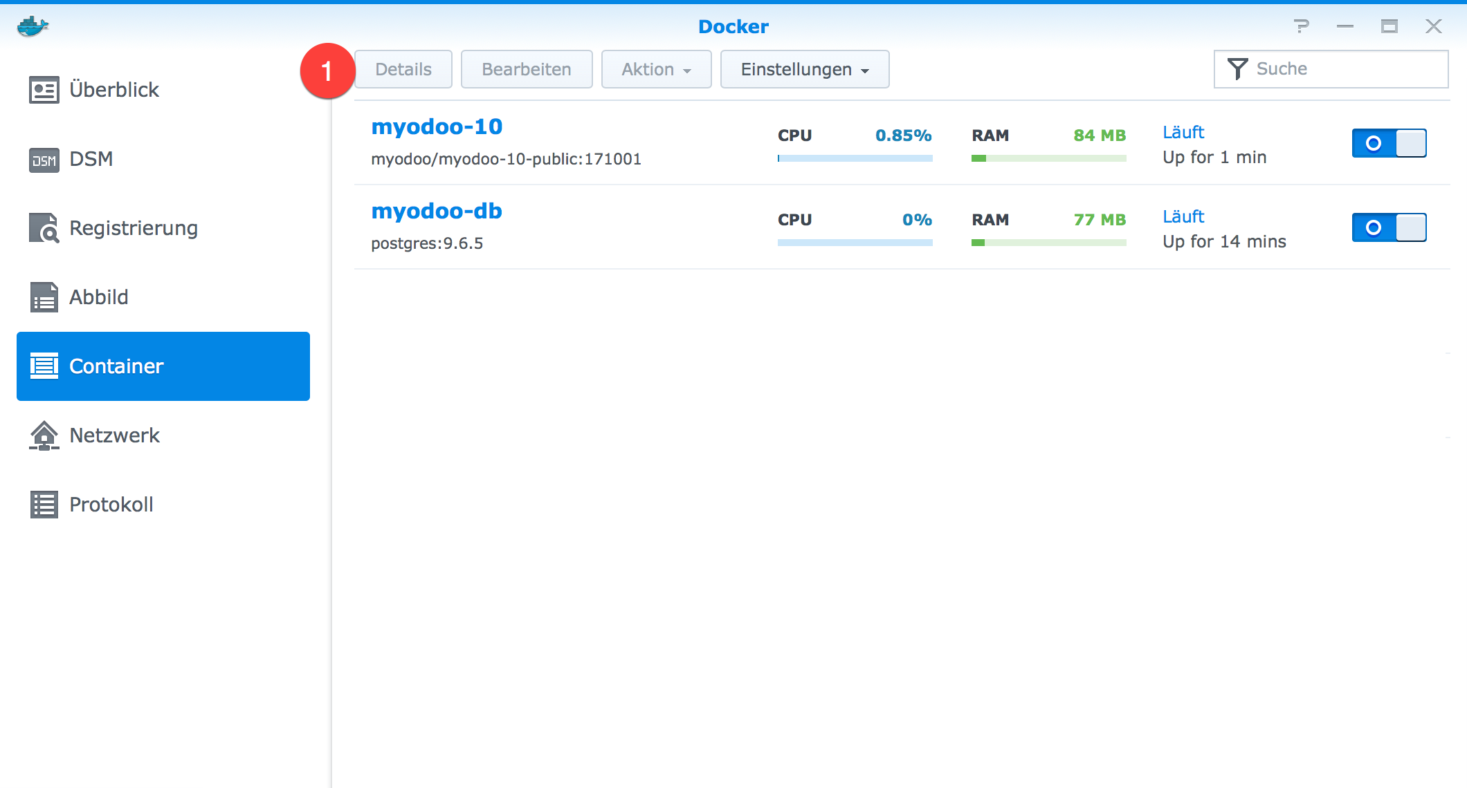 Docker - Synology Container im Überblick