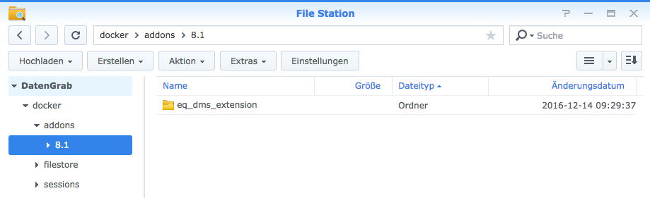 Docker - Synology Module hinzufügen