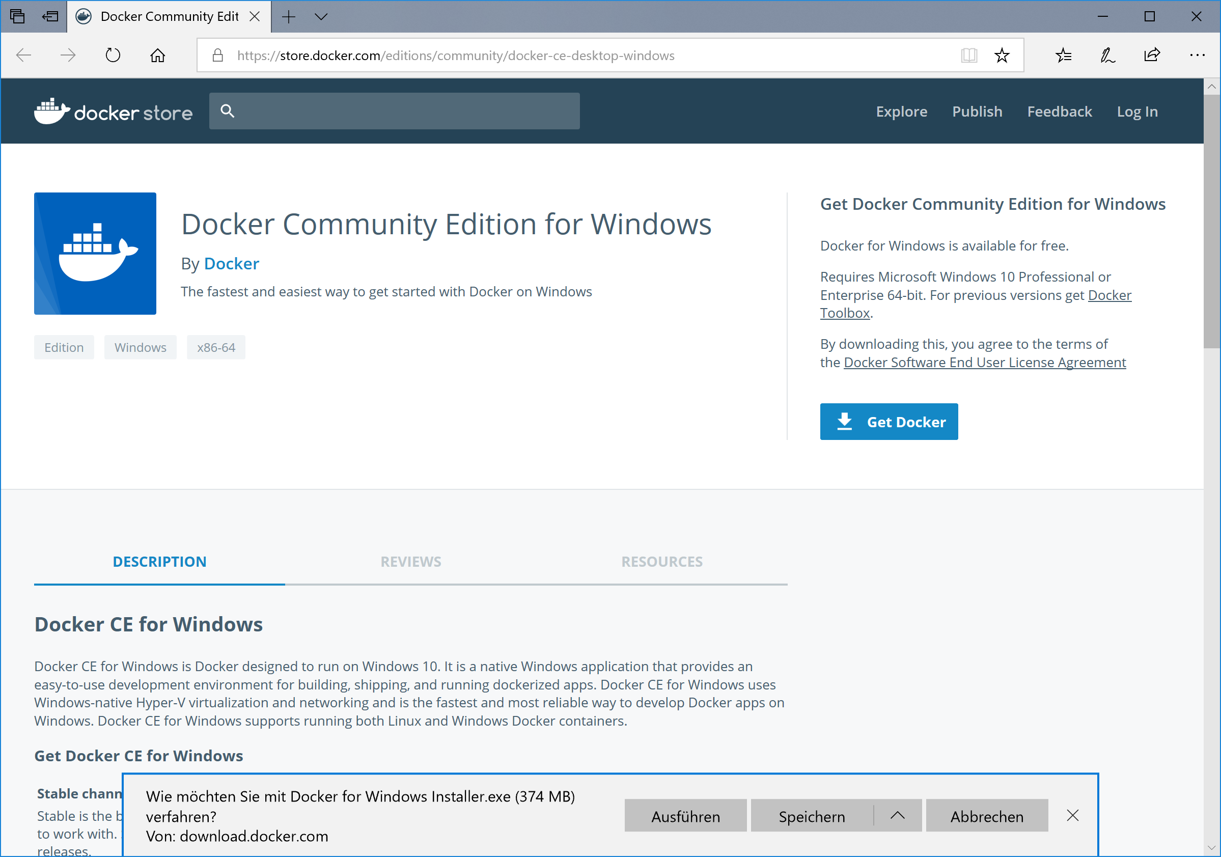 Docker Windows - Homepage Docker