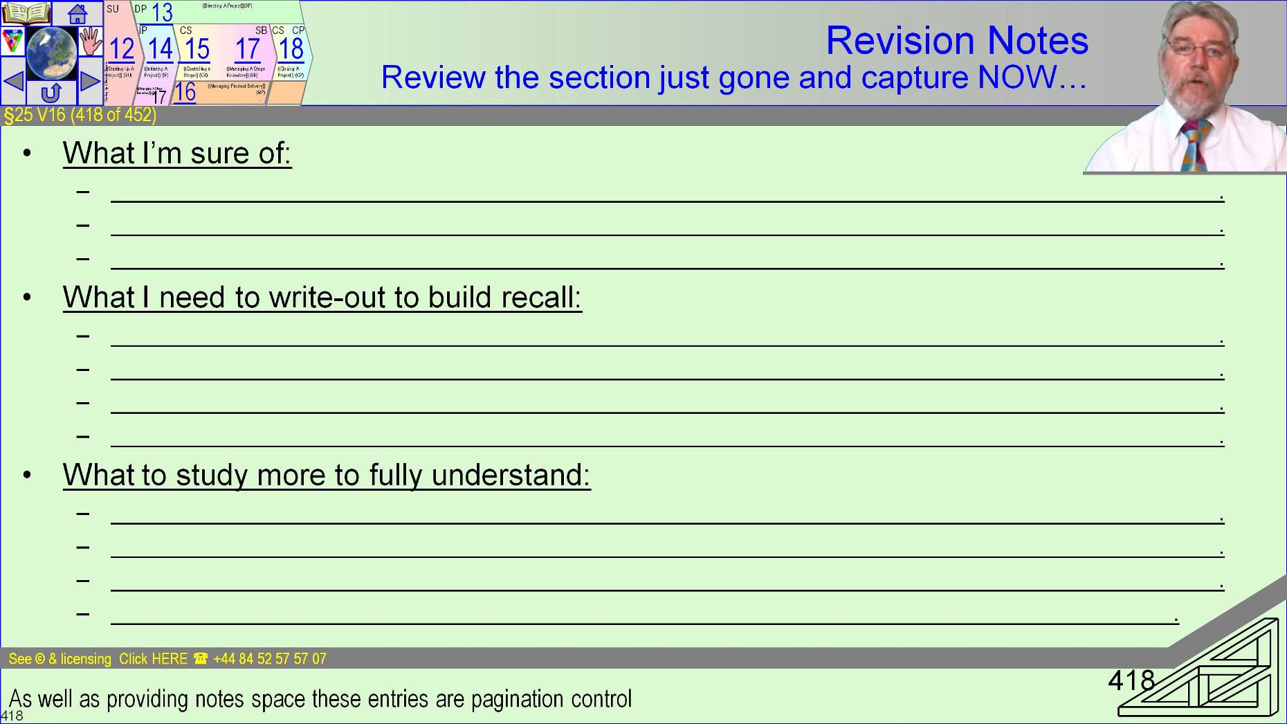  §25 s418 = Revision Notes Review the Sub-Section just gone and capture NOW…