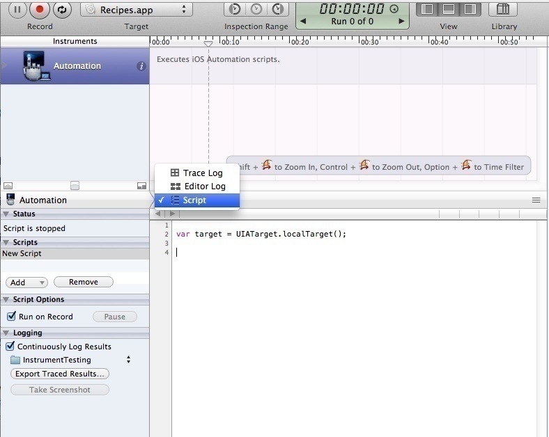 Screen-Enabling Script Auto Recording.