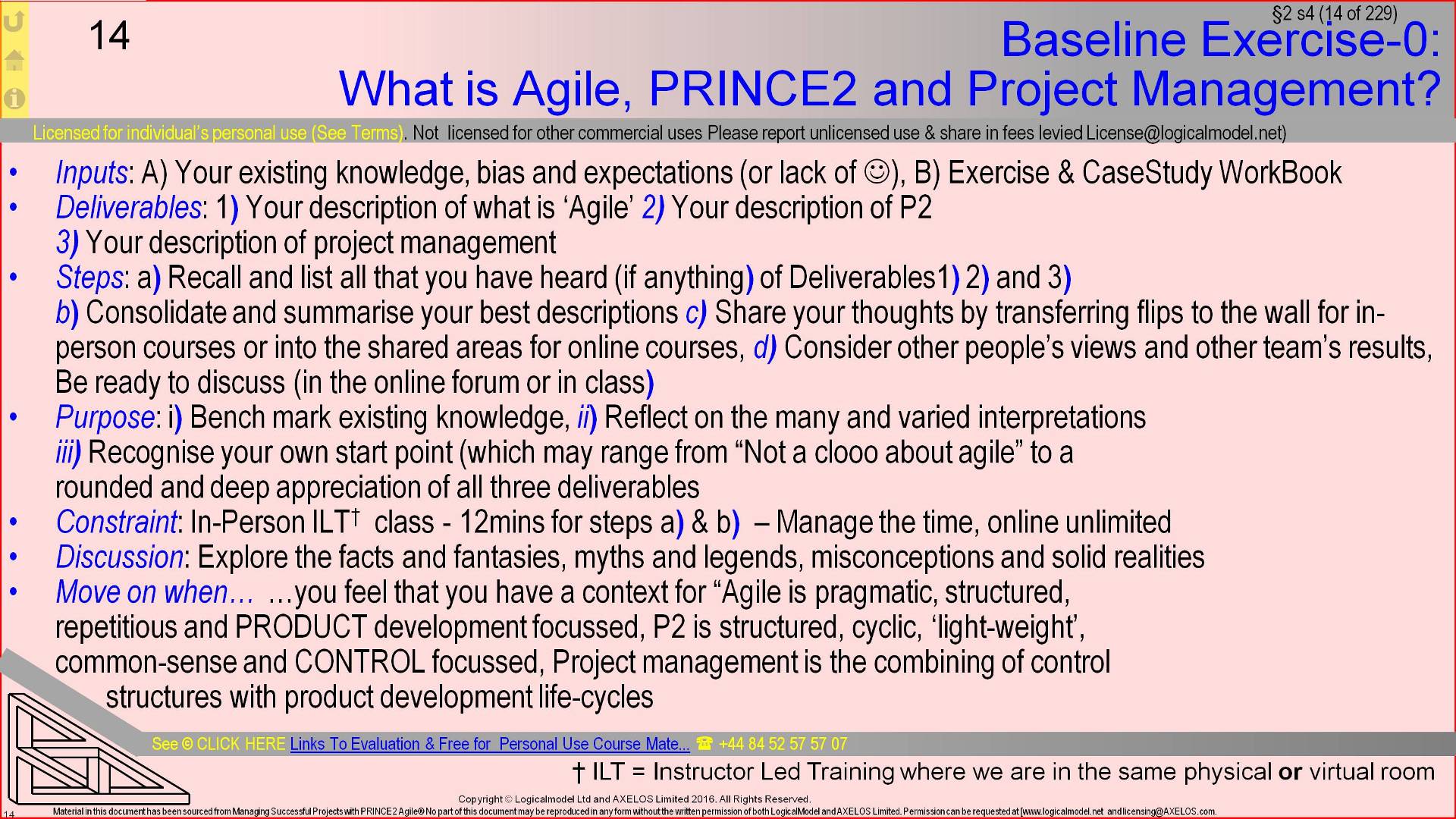  §2 s14 = Baseline Exercise-0: What is Agile, PRINCE2 and Project Management?