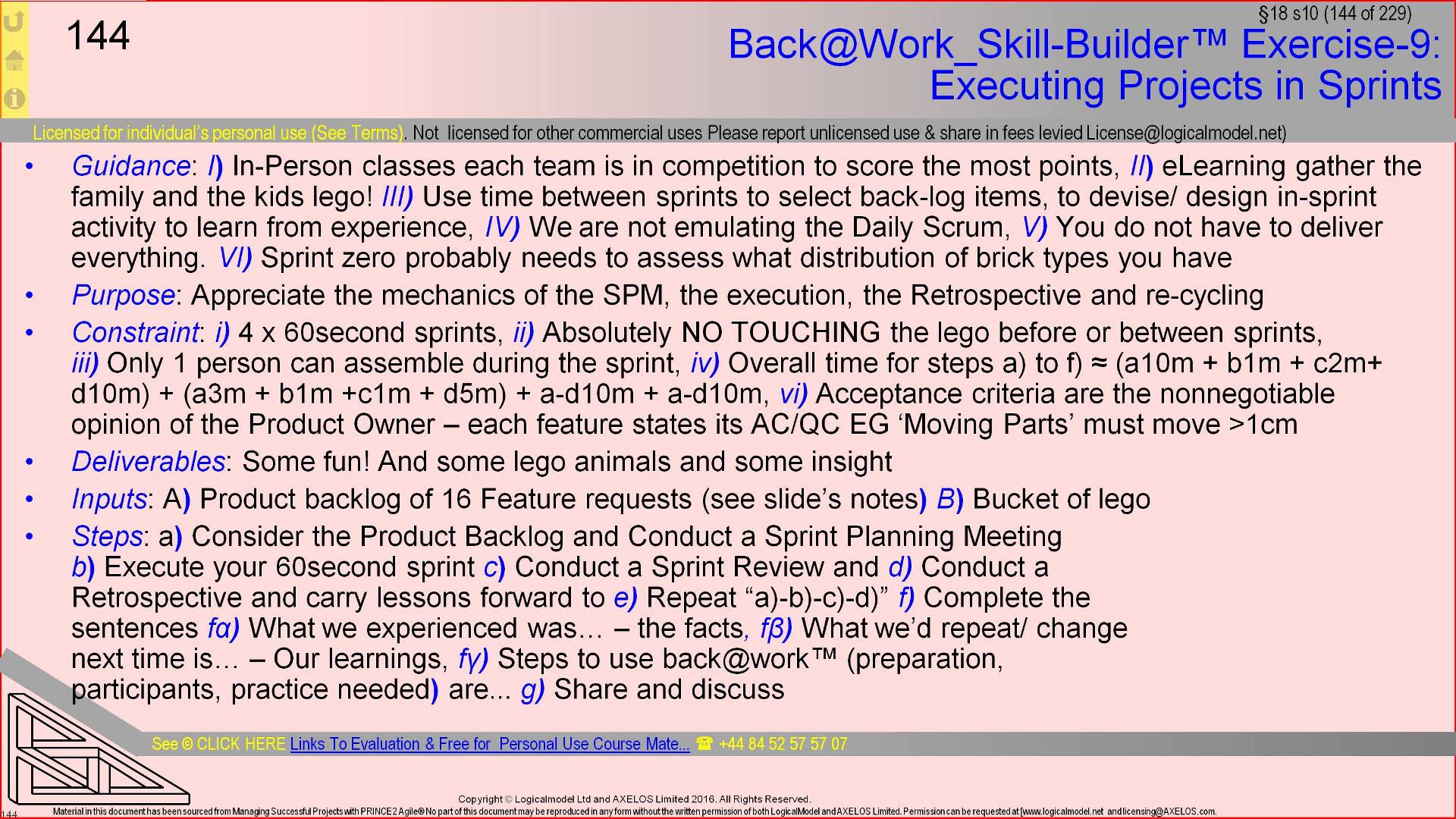  §18 s144 = Back@Work_Skill-Builder™ Exercise-9: Executing Projects in Sprints