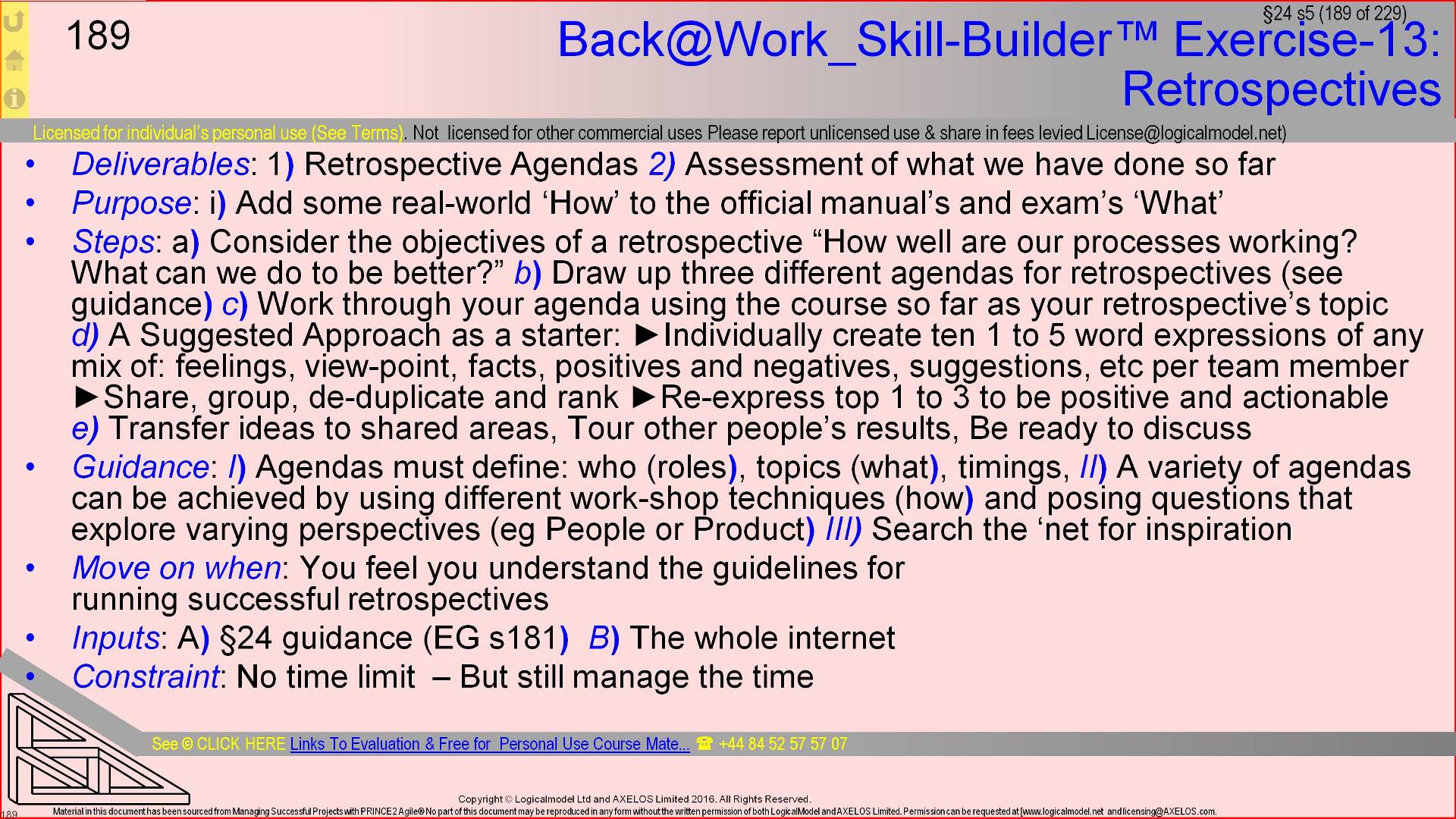  §24 s189 = Back@Work_Skill-Builder™ Exercise-13: Retrospectives