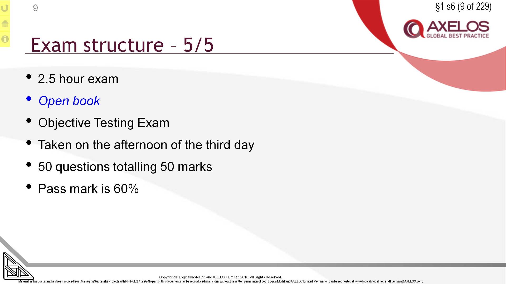  §1 s9 = Exam structure – 5/5