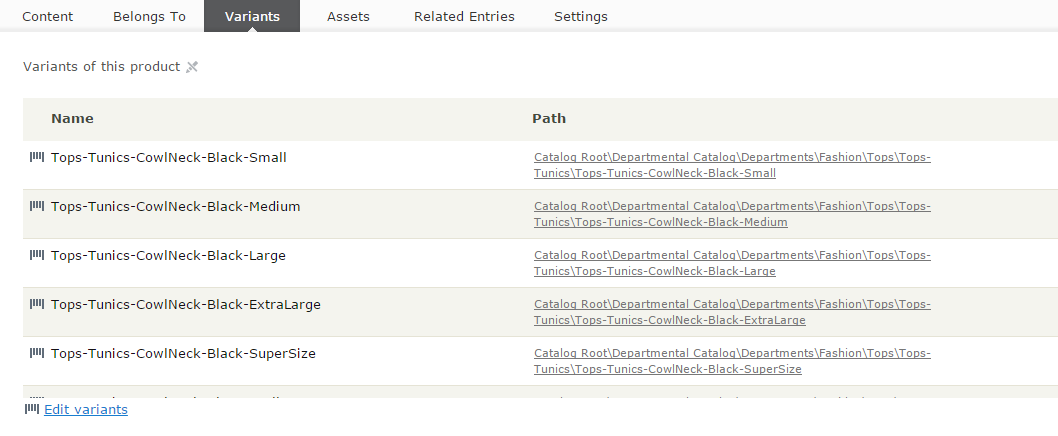 Variations in a Product