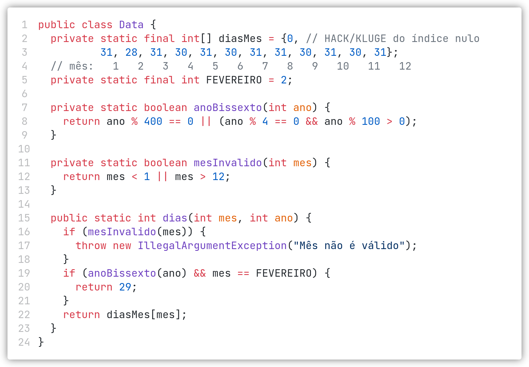 Código escrito para ser lido (<https://git.io/JOCLN>).
