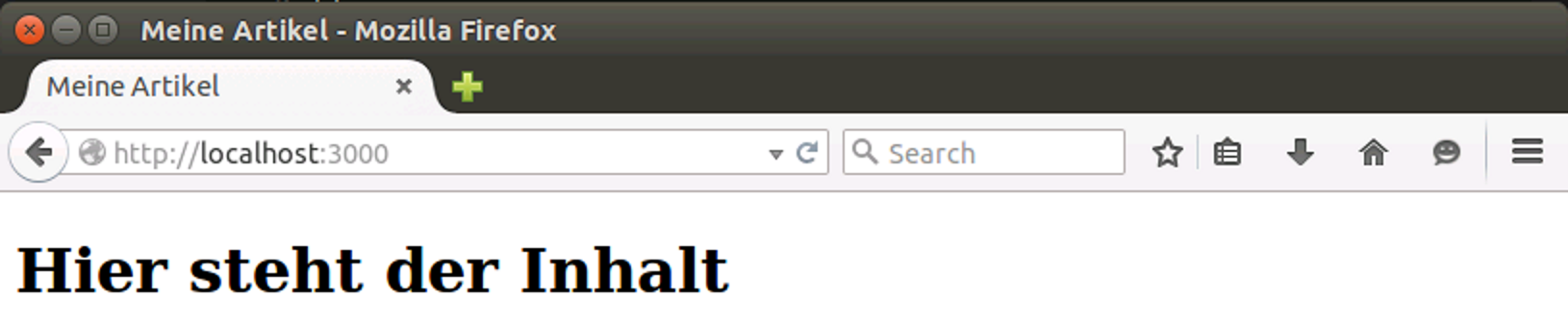 Abbildung: Ausgabe der Musterseite