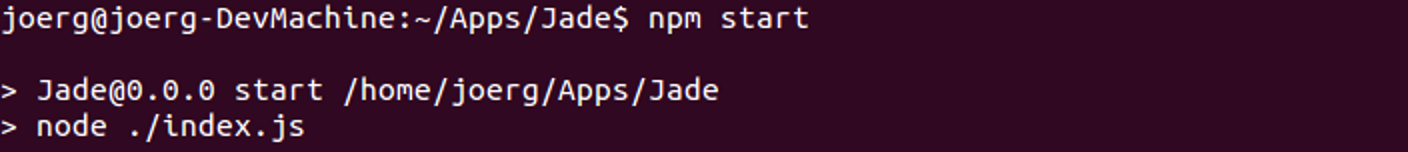 Abbildung: Start der Applikation