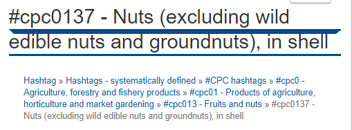 The breadcrumbs of a CPC class page