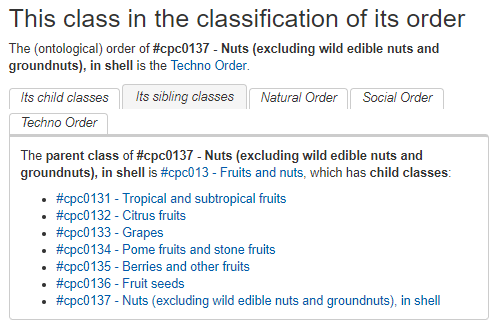 The sibling classes of a CPC class