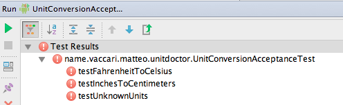 The first run of the ATs unexpectedly produces errors, not failures