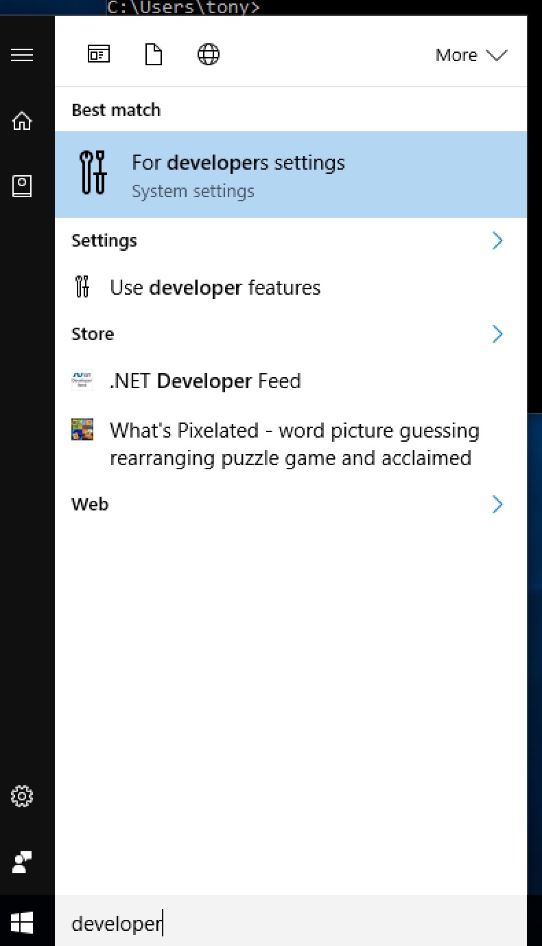 Use Developer features
