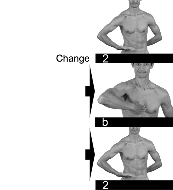 Change between 2 and b. 