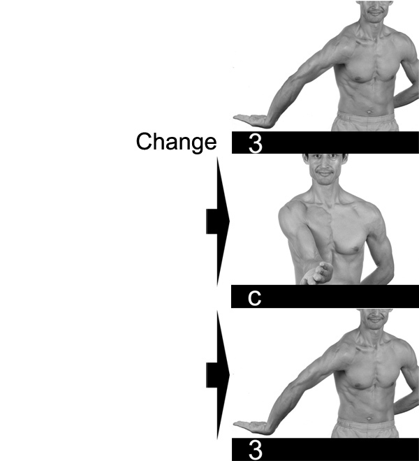 Change between 3 and c. 
