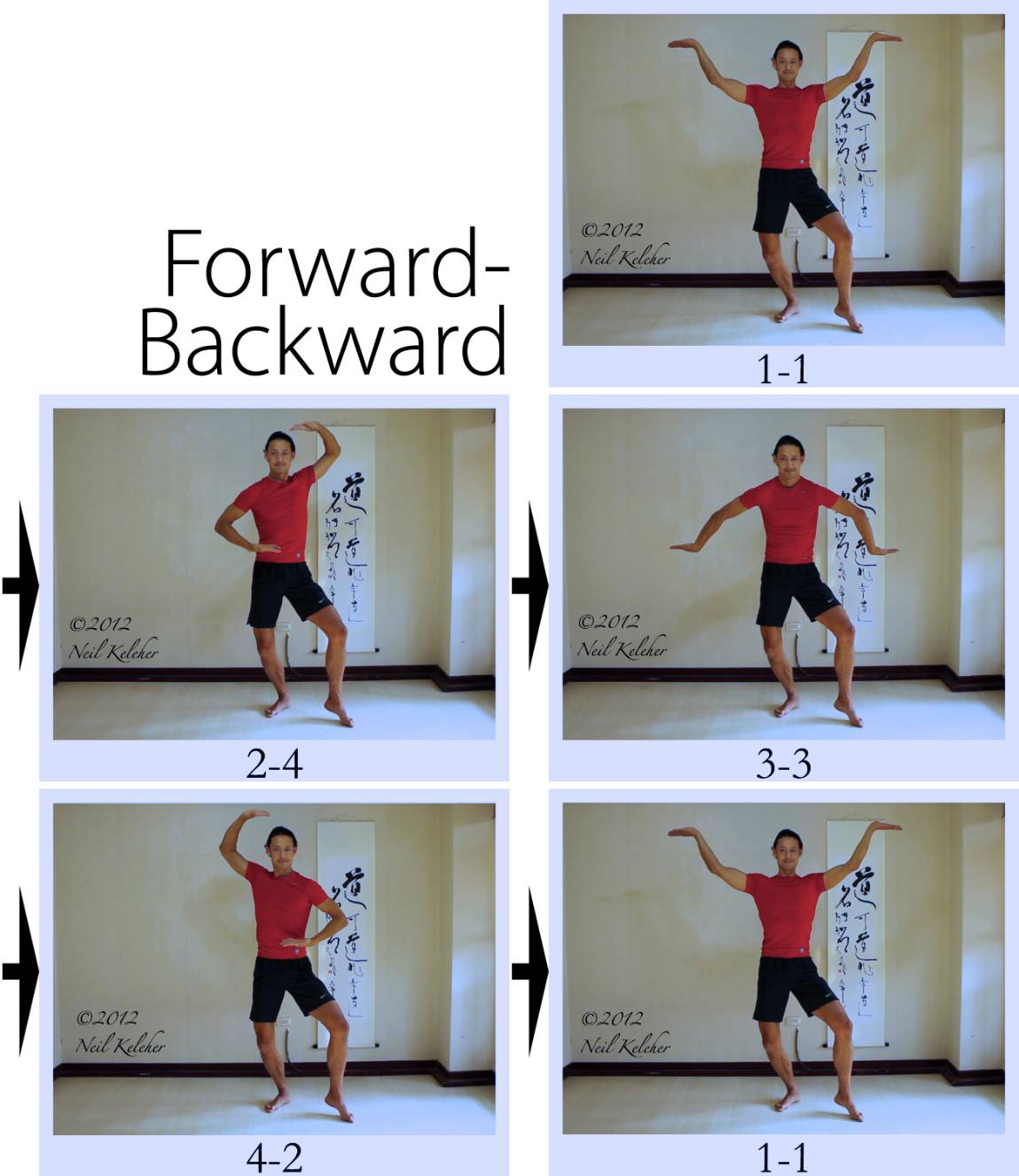 Here's the F-B movement done while on the left leg.