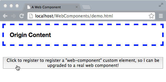 Screen grab of code listing 8.5 on browser load.