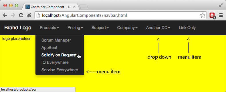 Nav Bar, Dropdown, & Menu Item Components Nav Bar, Dropdown, & Menu Item Components