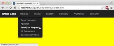 Navigation Bar - Dropdown Open - Menu Item Hover State Navigation Bar - Dropdown Open - Menu Item Hover State