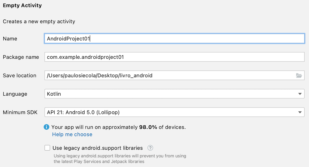 Configuração do projeto