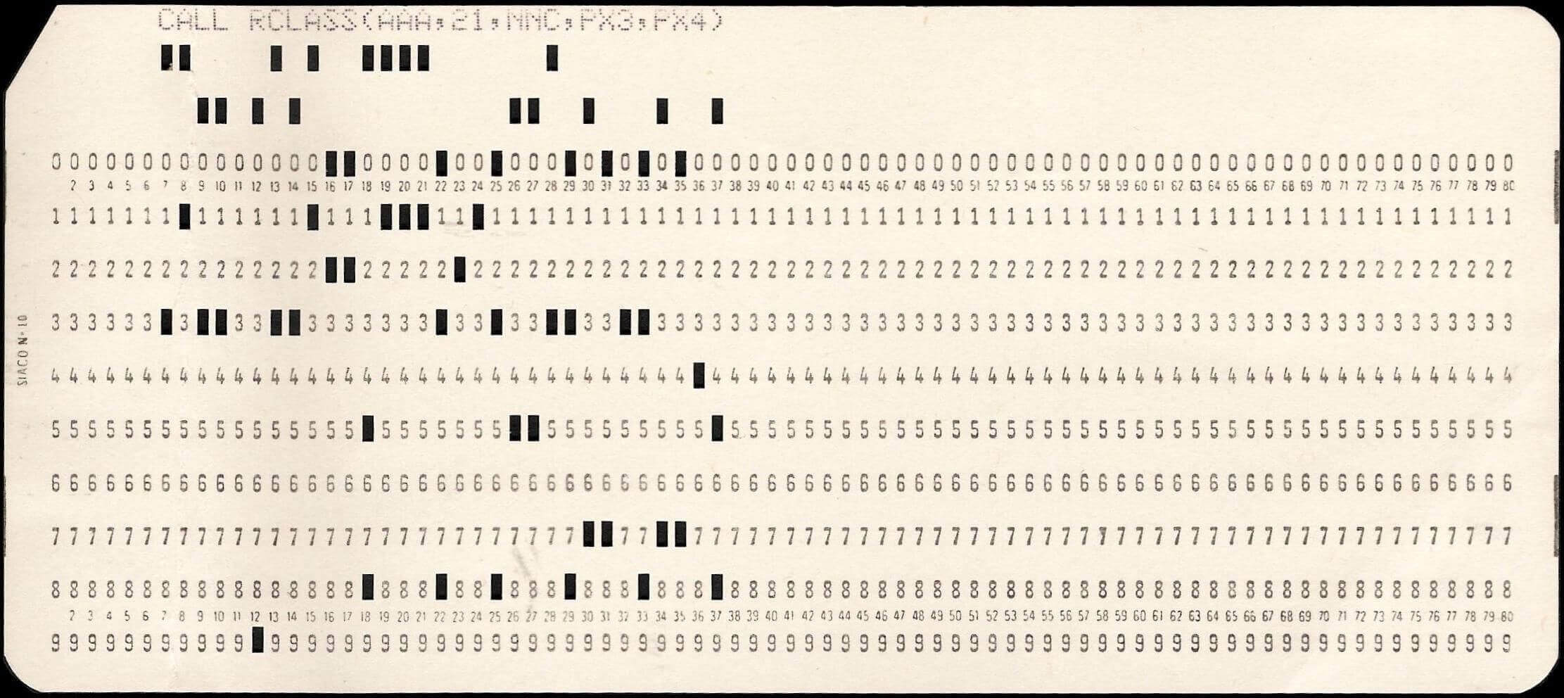 Eine Lochkarte – Bild: Mutatis mutandis (CC-SA 3.0)