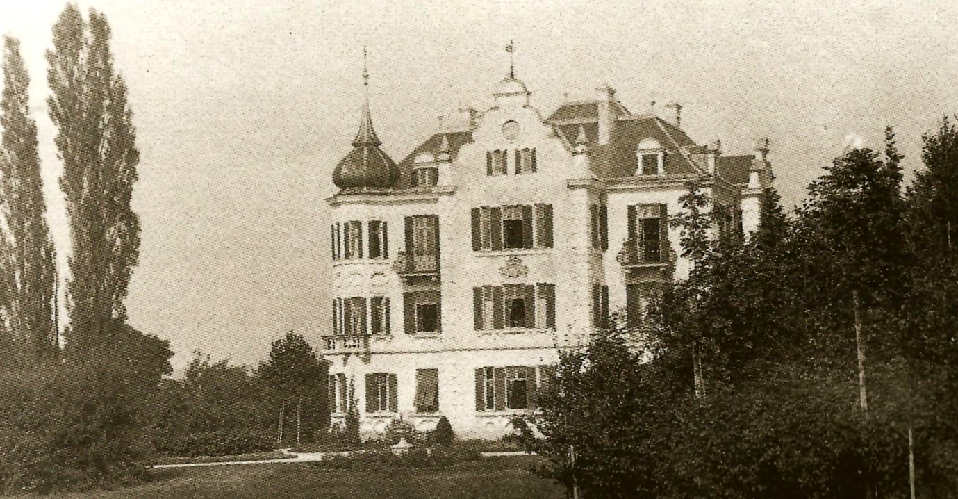 Starnberg, Schloss Buchhof um 1910. Quelle: Gemeinfreies Werk von Wikipedia