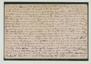 English translation of the Tablet of the Divine Plan to the Northeastern States on the front and reverse of two postcards, 1916