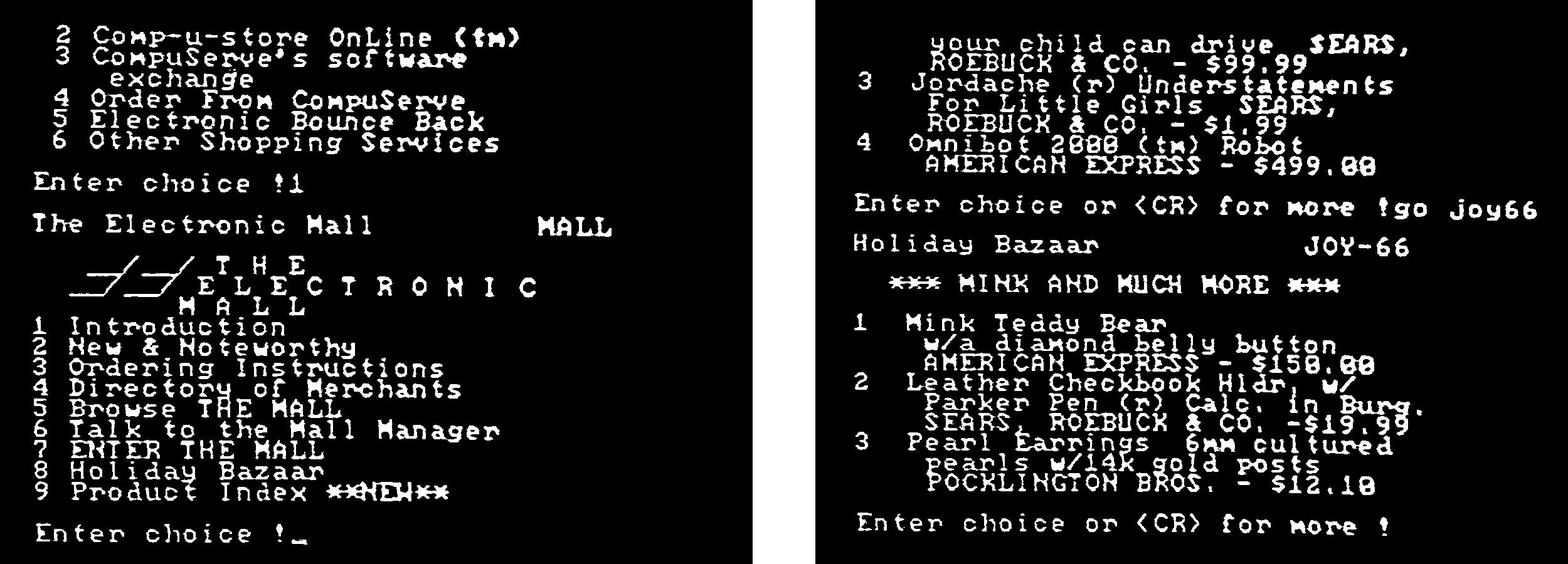 Compuserve in den 1980er Jahren, Ausschnitt aus der NBC Today Show, Dezember 1986, https://youtu.be/jKZdDD-UnGM?t=258