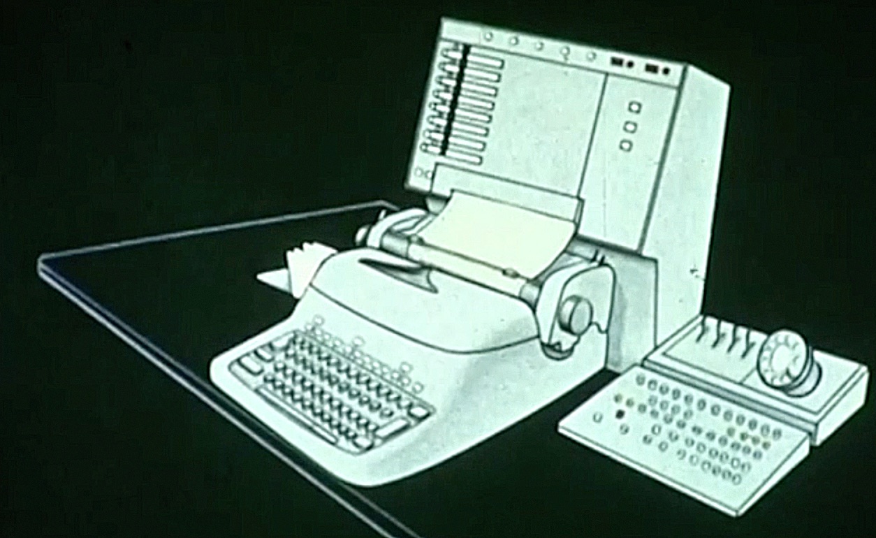 SABRE-Terminal – Einzelbild aus „An Introduction to SABRE“, American Airlines, 1961.