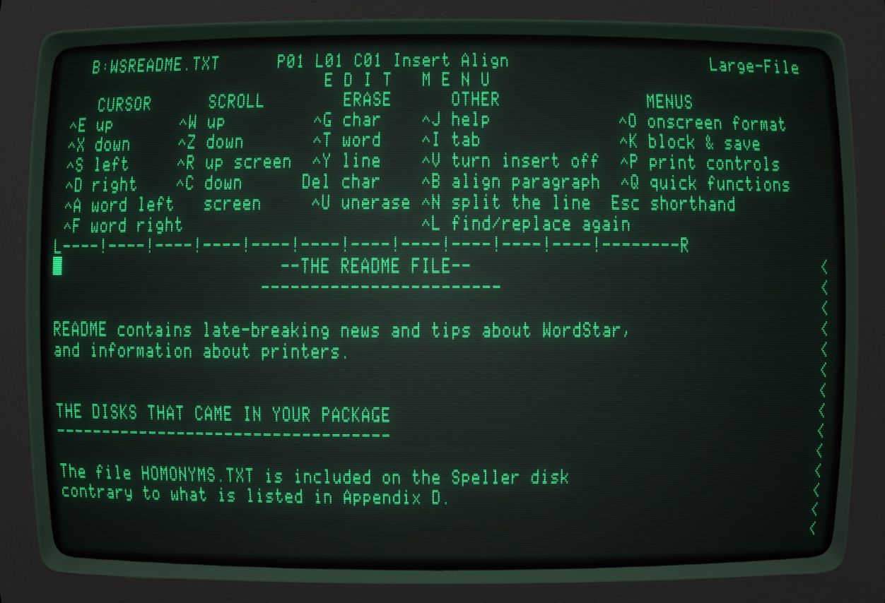 Die Textverarbeitung WordStar unter CP/M