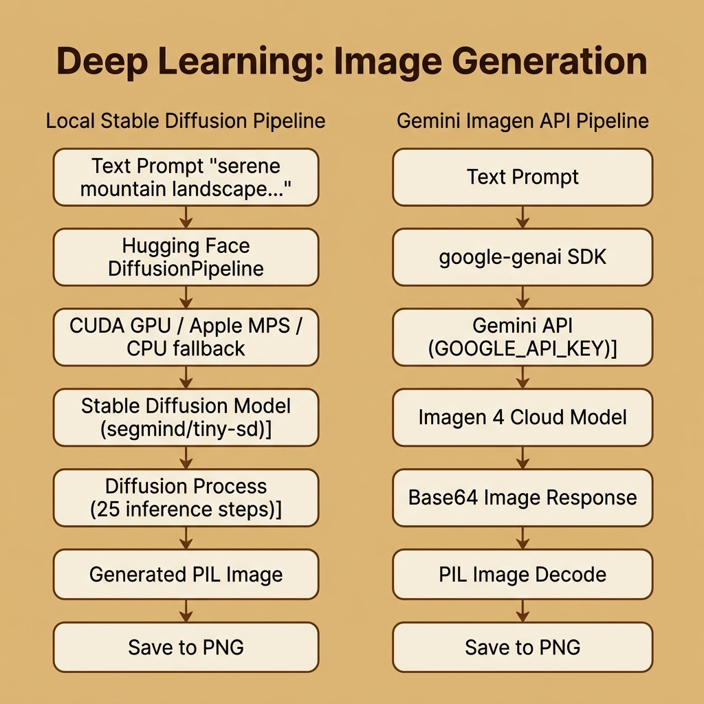 Architecture diagram for the Deep Learning Image Generation example