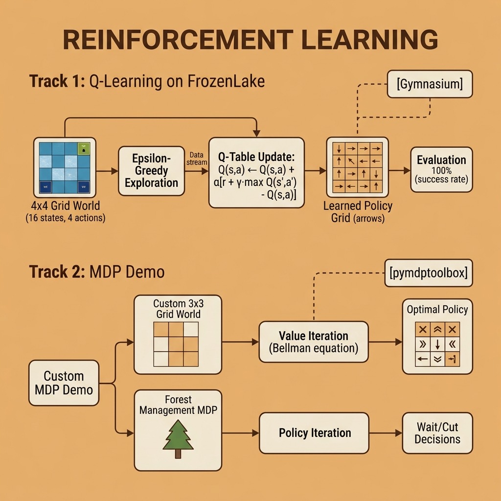 Architecture diagram for the Reinforcement Learning example
