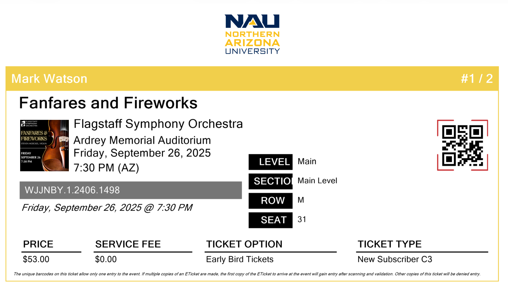 Sample ticket image used as input for the vision model