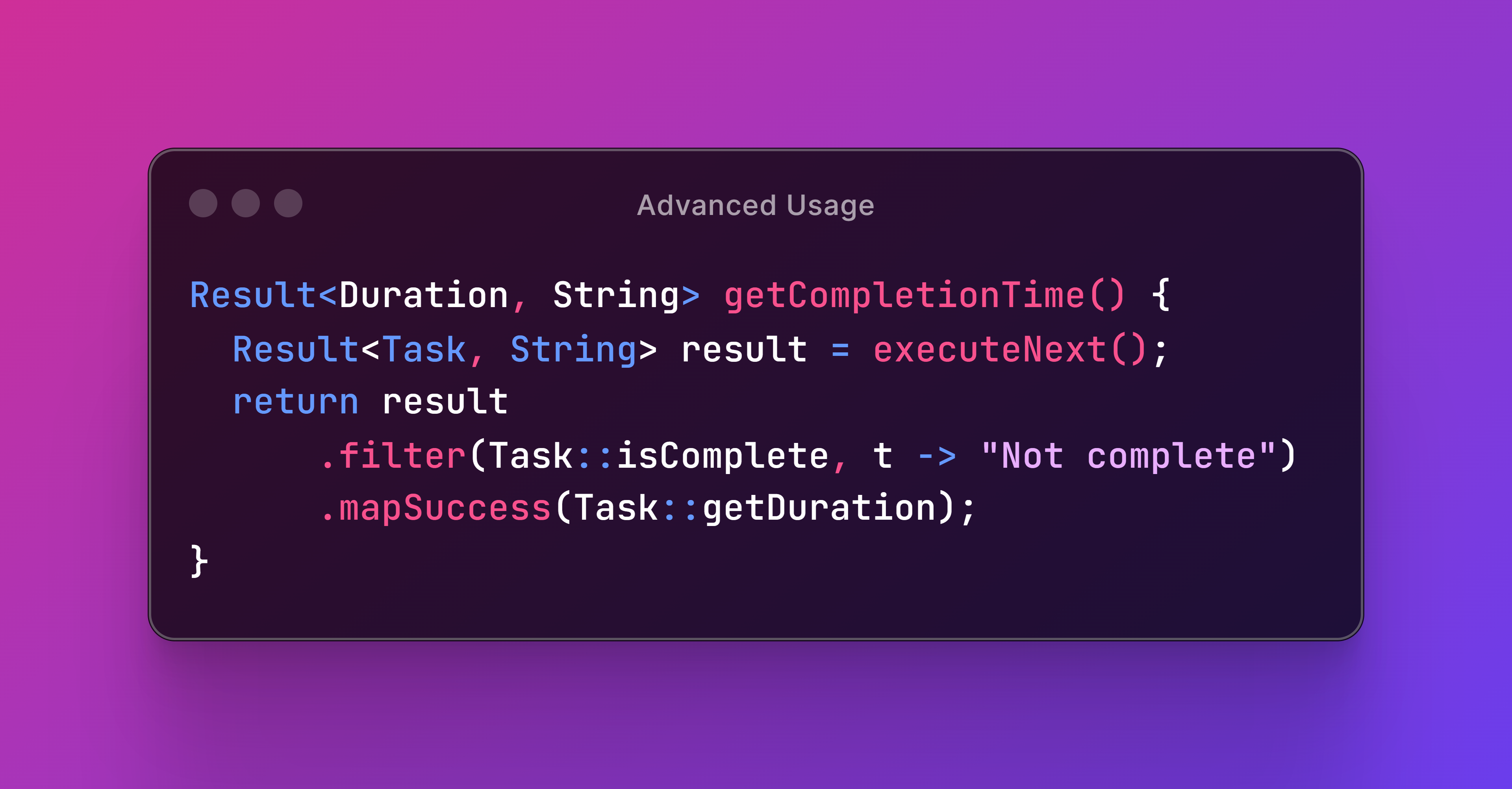 Results can be filtered and transformed just like Java streams.