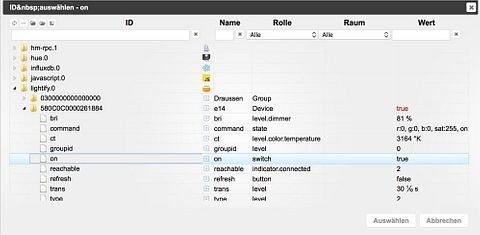 Abb. 3.3: IoBroker State auswählen