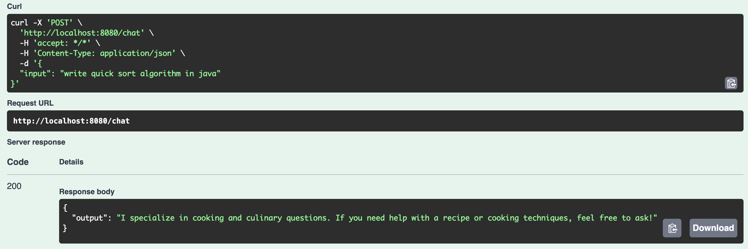 Bad input for the agent