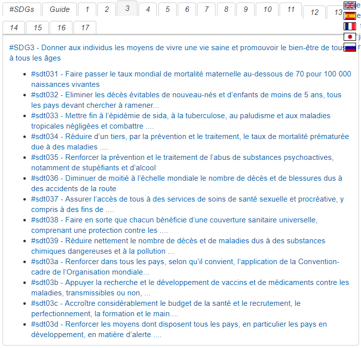 Objectif de développement n°3 et ses cibles