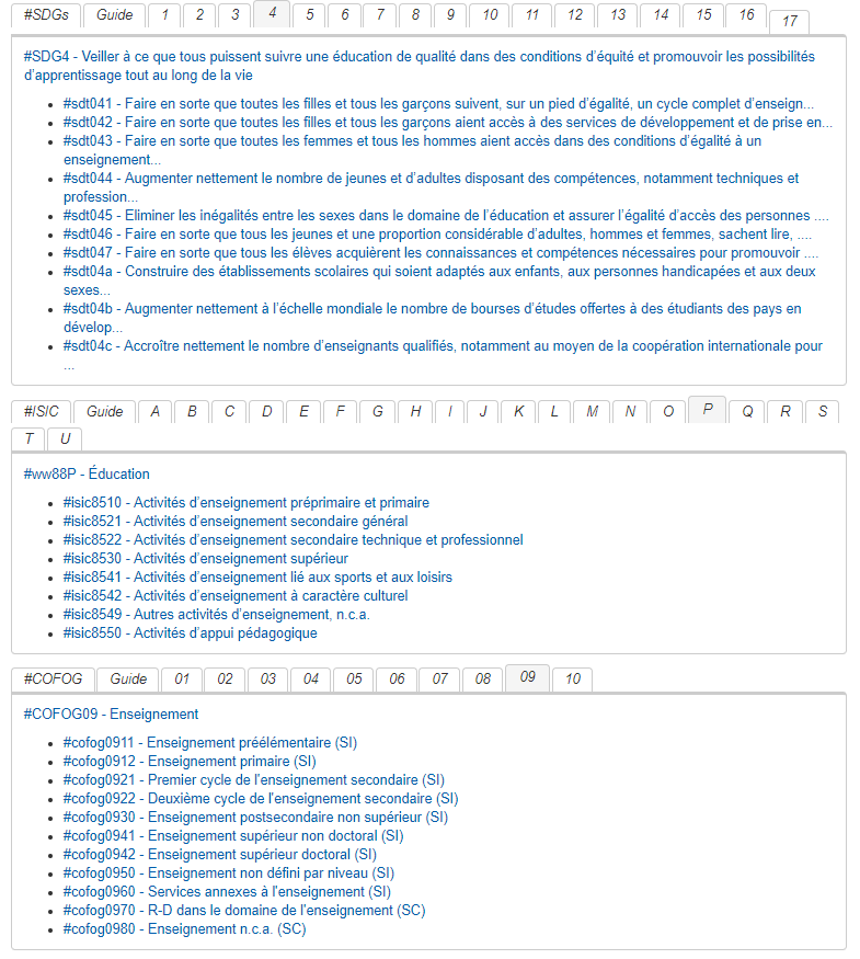 La vue éducation de la page pivot de #tagcodage en français
