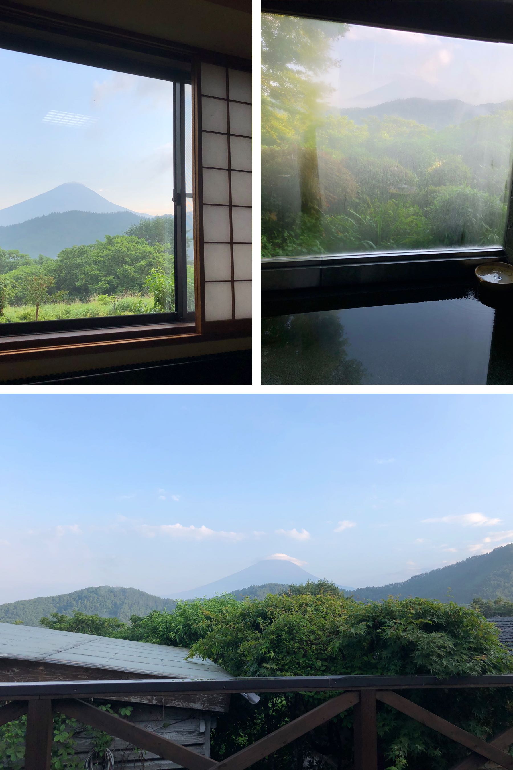 Three Views of Mount Fuji from Guesthouse Sakuya