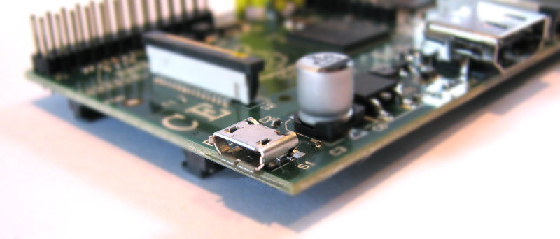 Raspberry Pi B Micro USB Power Input