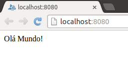 Figura 2.03: Mensagem "Olá Mundo!" no navegador