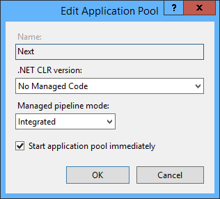 No need to load the CLR in ASP.NET 5 application pools