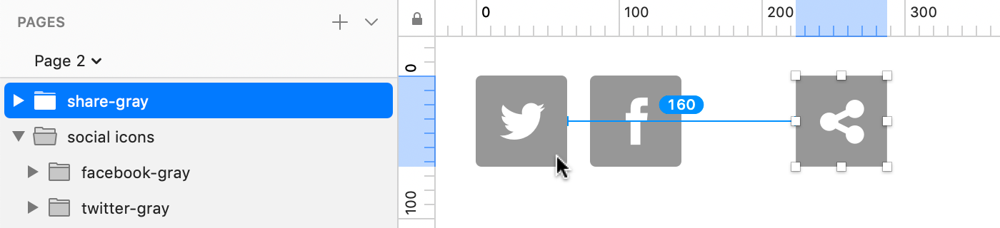グループ内にあるTwitterアイコンとの距離を計測