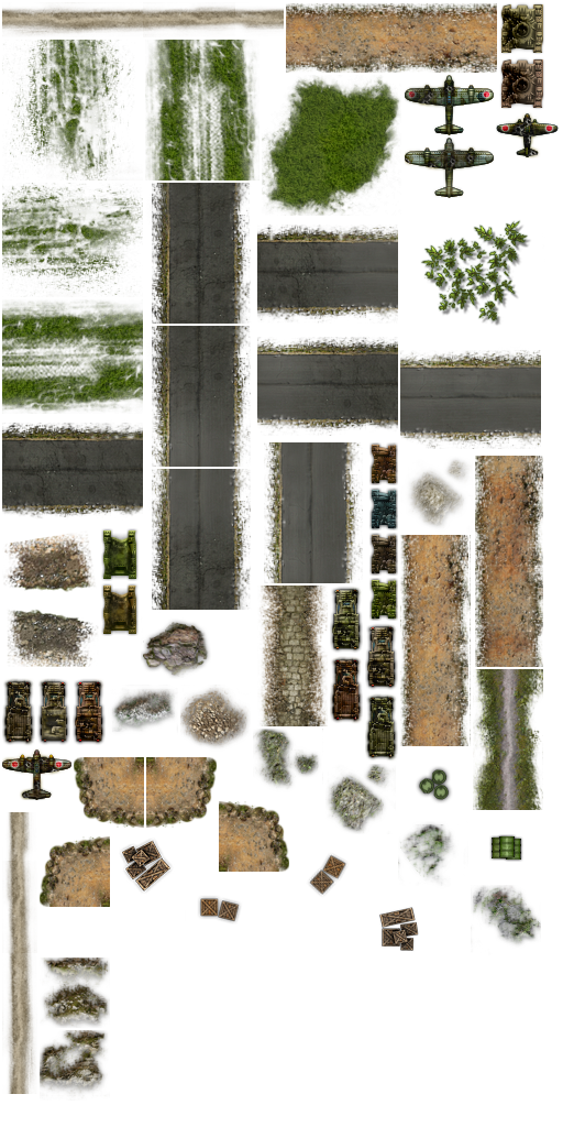 Tileset with tiles of irregular size