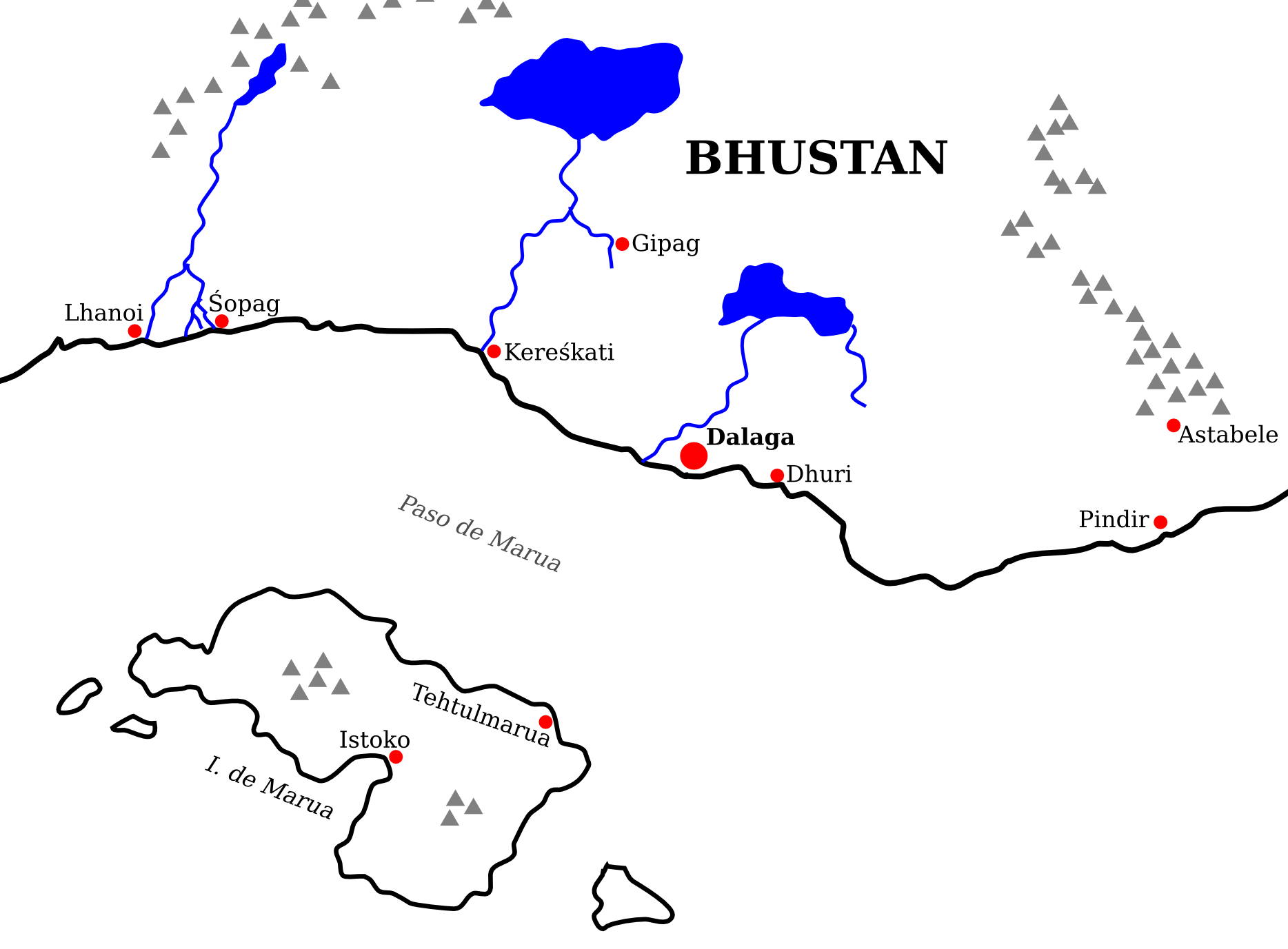 Mapa de Bhustan