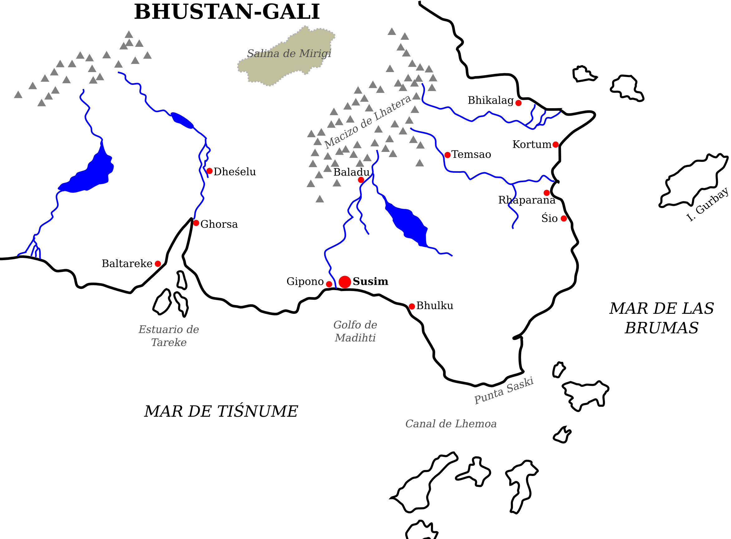 Mapa de Bhustan-Gali