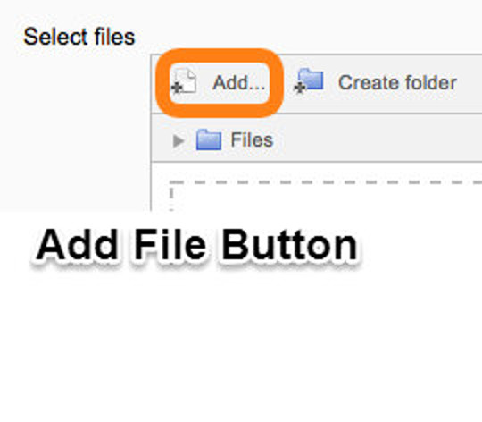 Figure 6-7 Add files button in file picker